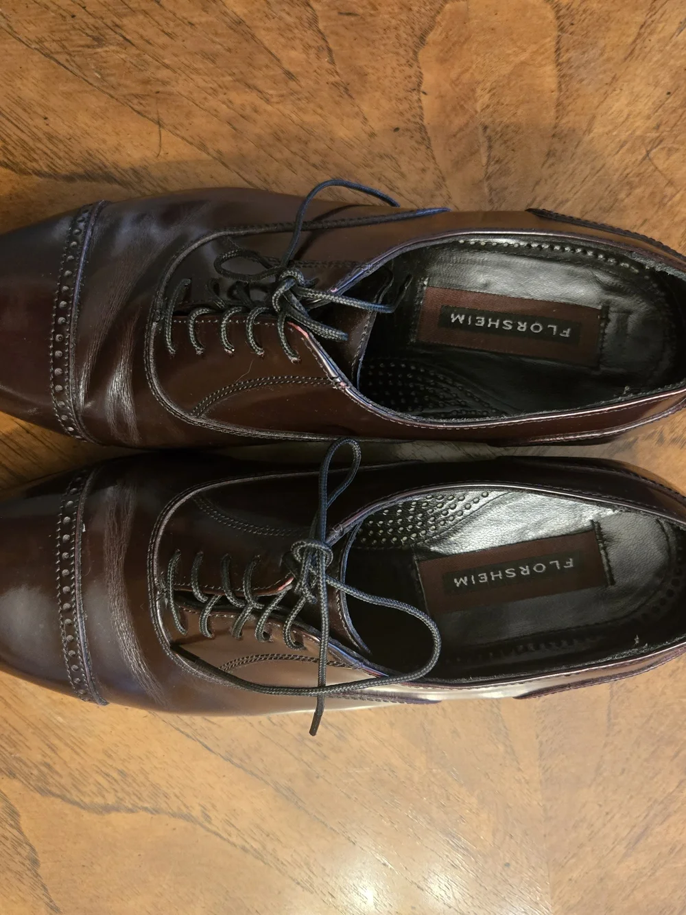 Florsheim Men's Burgundy Cap-Toe Oxfords